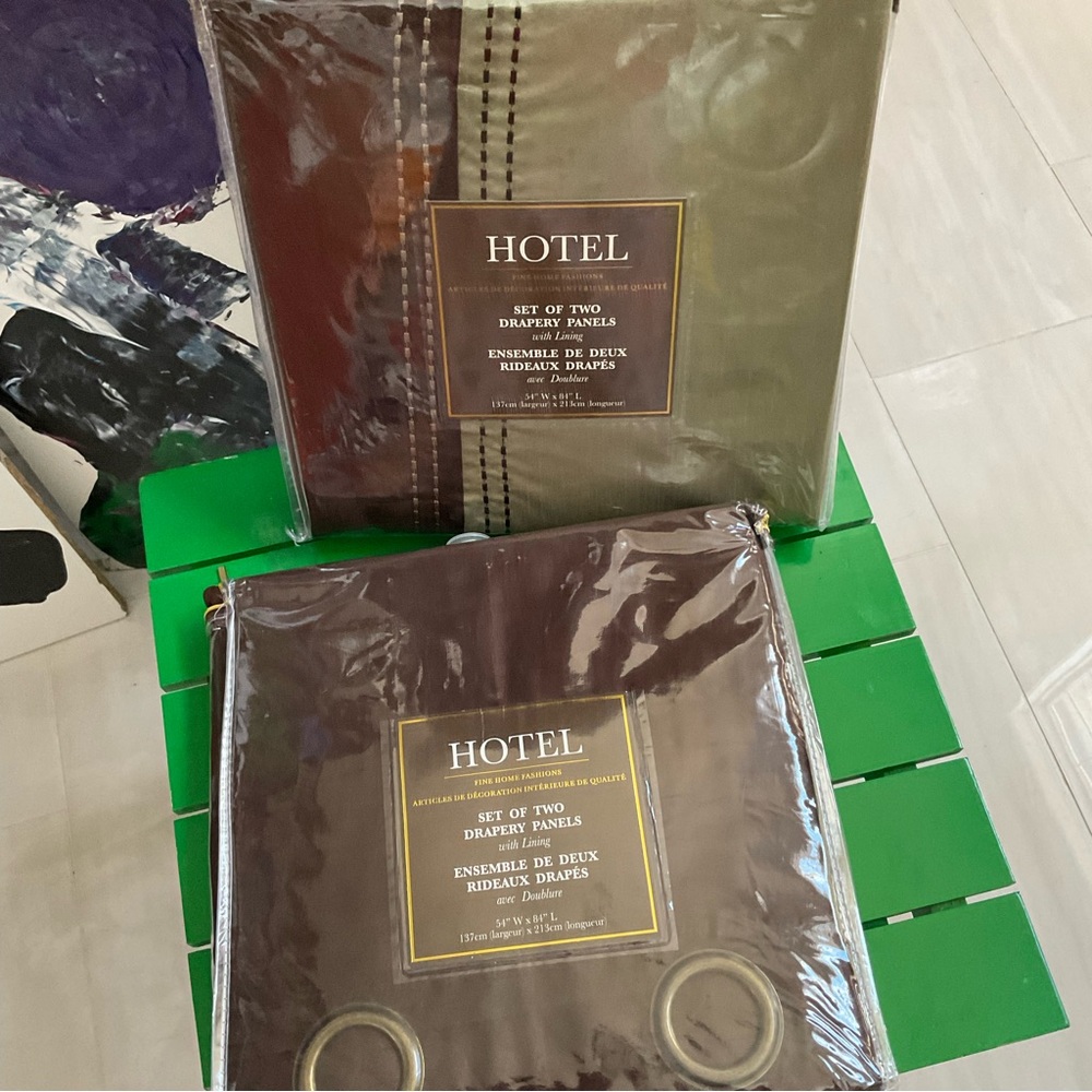 HOTEL Set of two Drapery Panels. Each Set has 2 panels